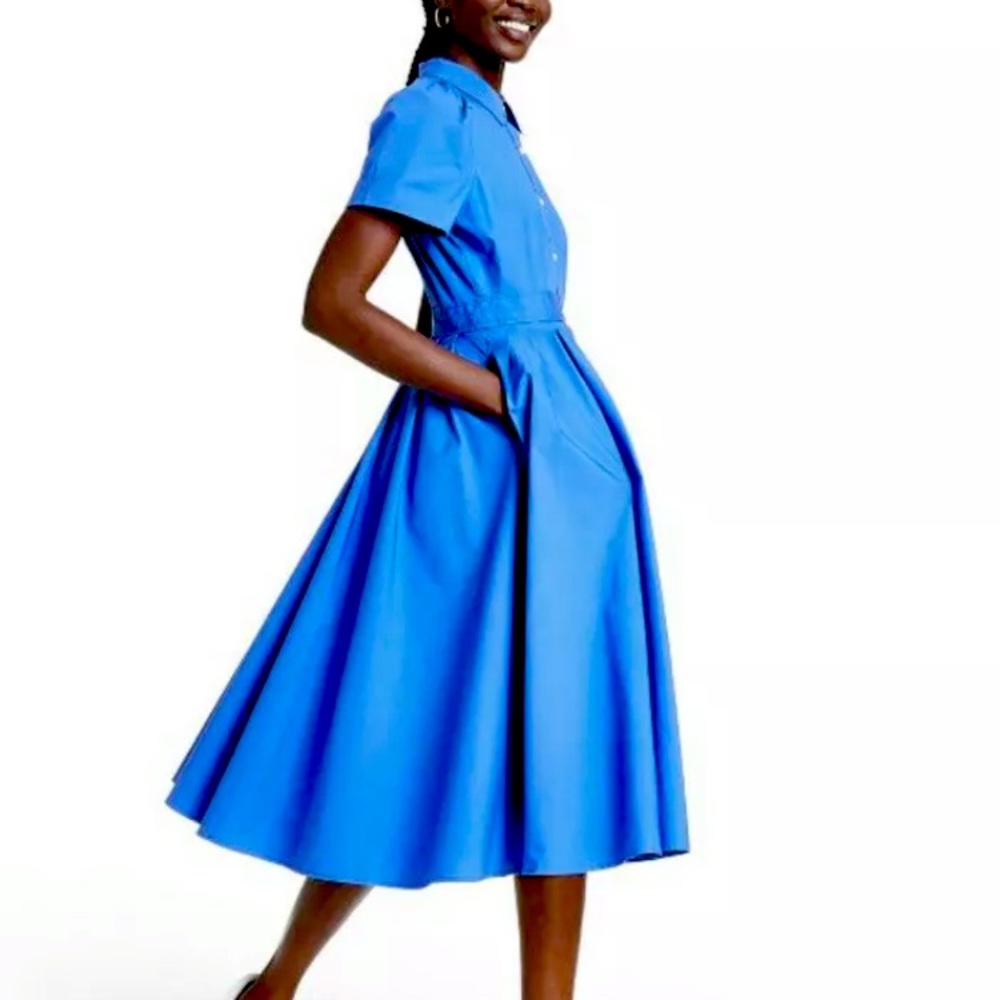 Target x Alexis collab blue shirt dress w pockets